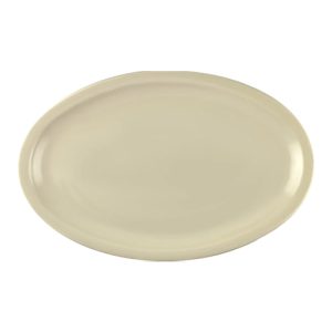 PLATO OVALADO MELAMINA BEIGE 9″